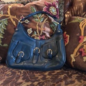 Talbots leather navy blue purse